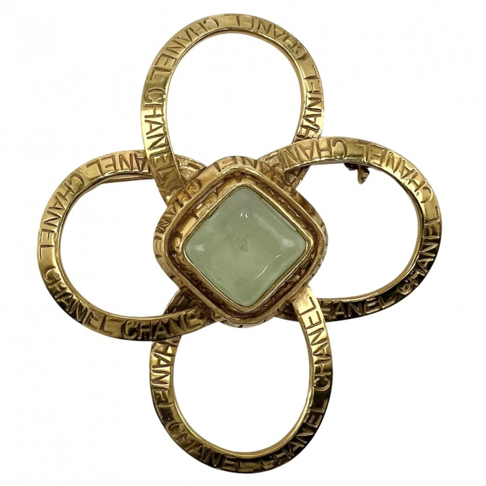 CHANEL Authentic Vintage Green Brooch